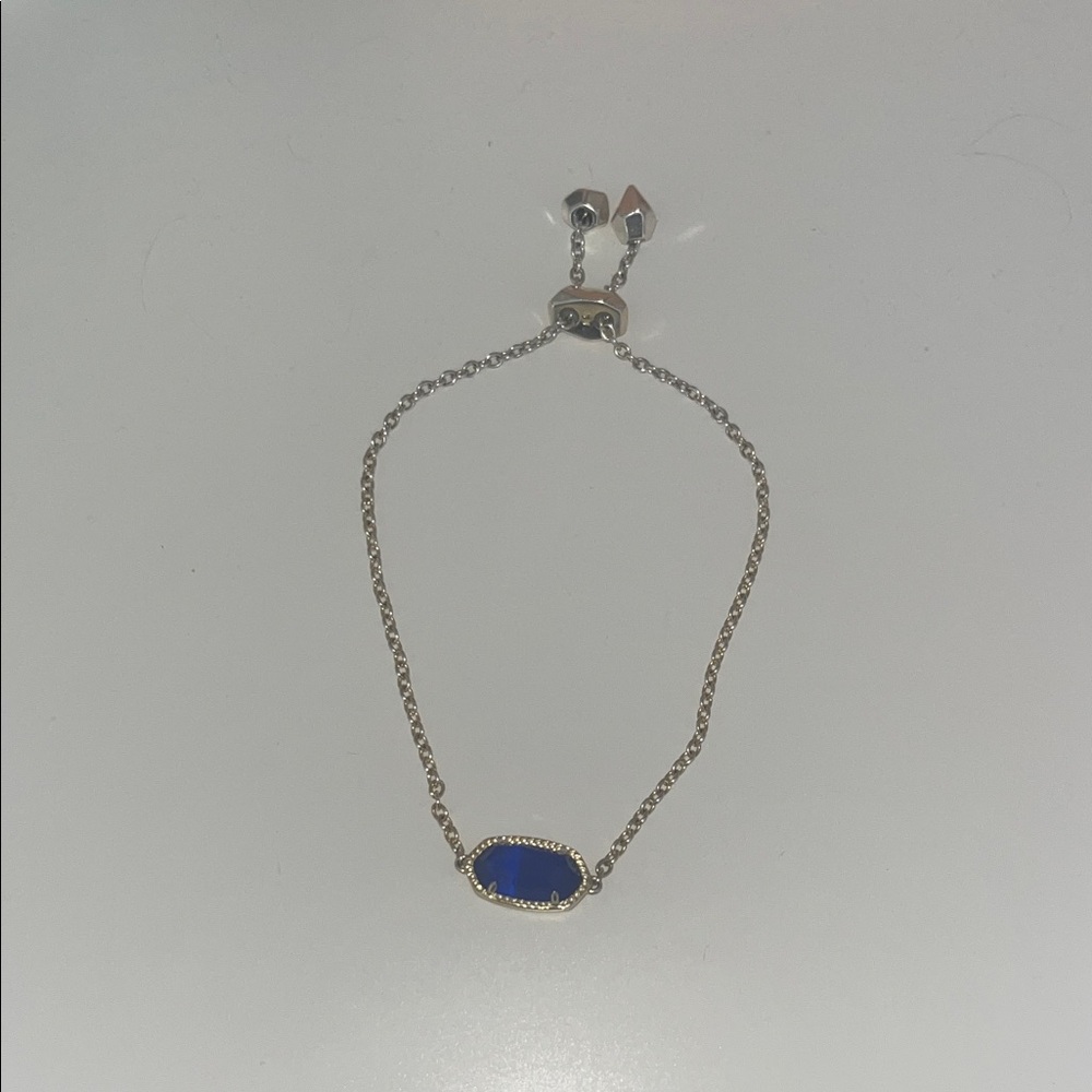 Kendra Scott Silver Bracelet with Blue Stone